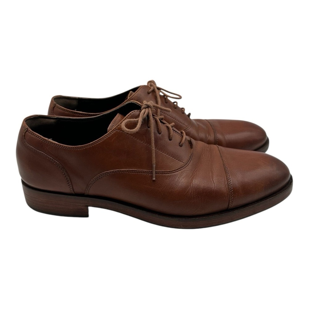 Cole Haan Grand OS Harrison Shoes Mens 9 M Brown‎ Leather Cap Toe Oxfords C24160